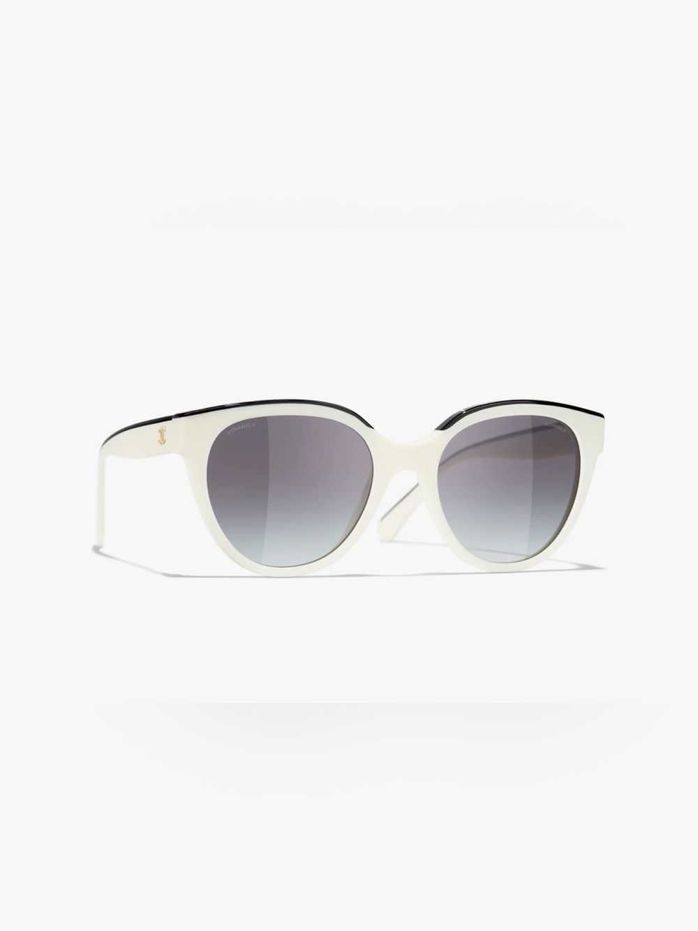 NWT Authentic Chanel White/Black Butterfly CC Logo Sunglasses + Accessories